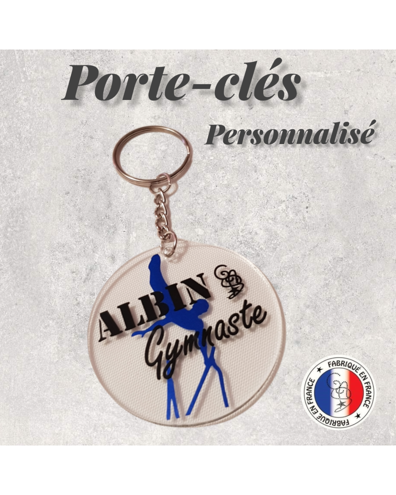 Porte clés Gymnaste cristal personnalisé