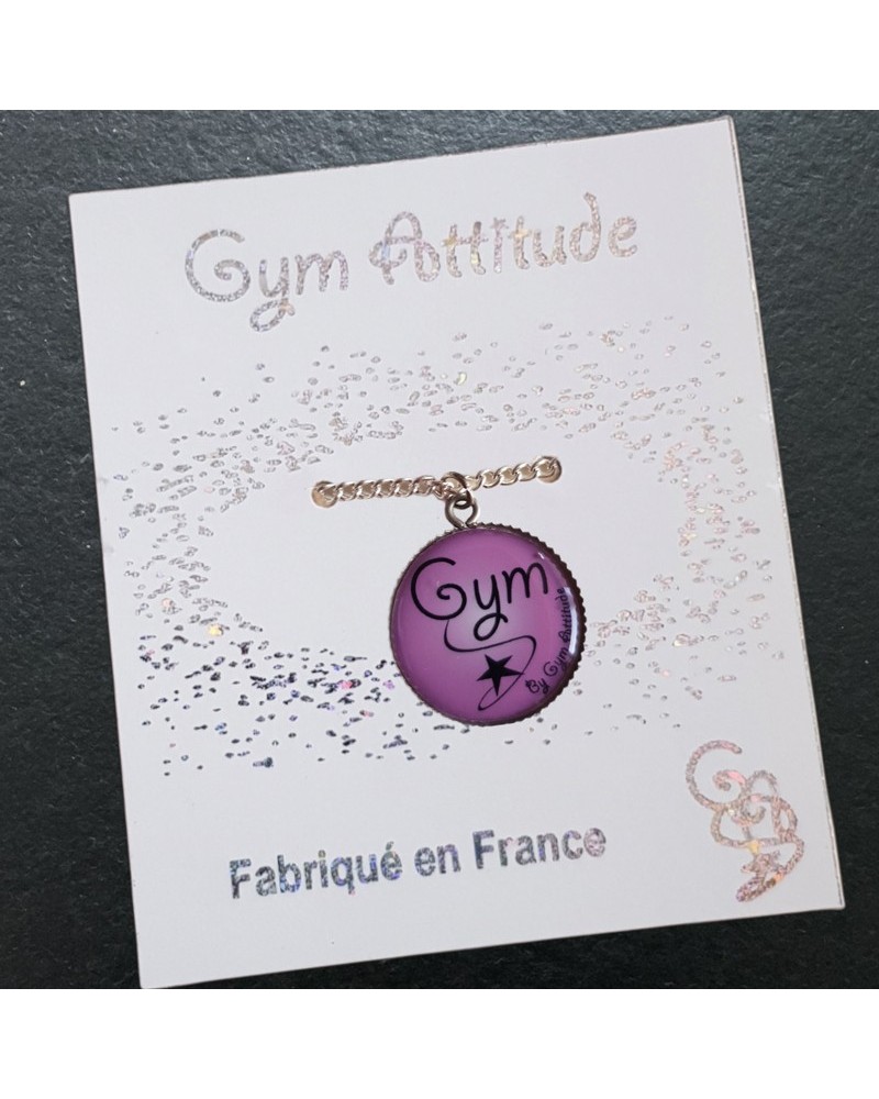 Collier avec pendentif GYM violet