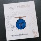 Collier avec pendentif GYM bleu