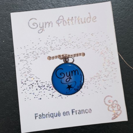 Collier avec pendentif GYM bleu