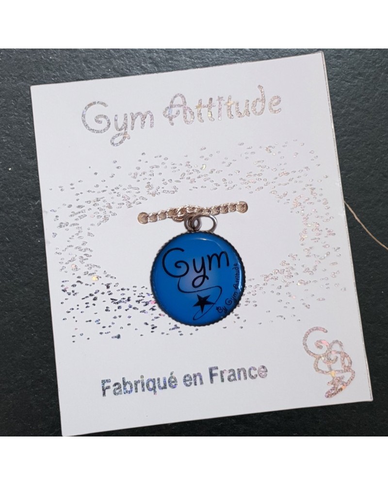 Collier avec pendentif GYM bleu
