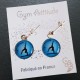 Boucles d'oreilles en argent Poutre corail