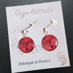 Boucles d'oreilles en argent GYM corail