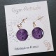 Boucles d'oreilles en argent GYM VIOLET