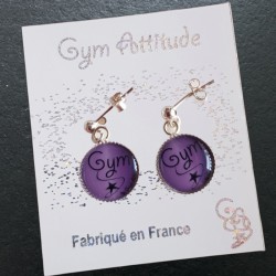 Boucles d'oreilles en argent GYM VIOLET