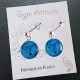 Boucles d'oreilles en argent GYM bleu