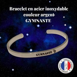 Bracelet "GYMNASTE" en acier inoxydable couleur argent