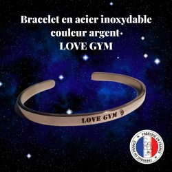 Bracelet "LOVE GYM" en acier inoxydable
