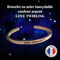 Bracelet "LOVE TWIRLING" en acier inoxydable