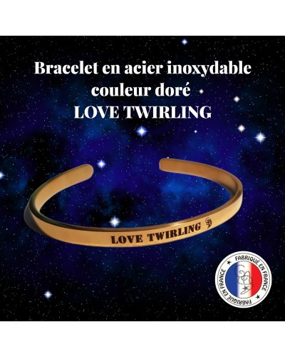 Bracelet "LOVE TWIRLING" en acier inoxydable