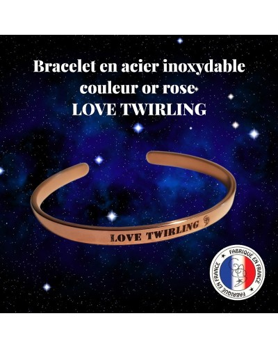 Bracelet "LOVE TWIRLING" en acier inoxydable