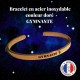 Bracelet "GYMNASTE" en acier inoxydable couleur argent