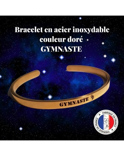 Bracelet "GYMNASTE" en acier inoxydable couleur argent