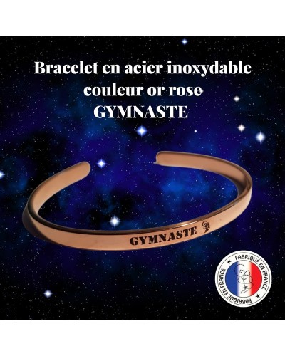 Bracelet "GYMNASTE" en acier inoxydable couleur argent