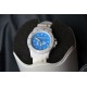 Montre blanche et turquoise anneaux