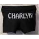 Short noir avec Prénom en Pailleté