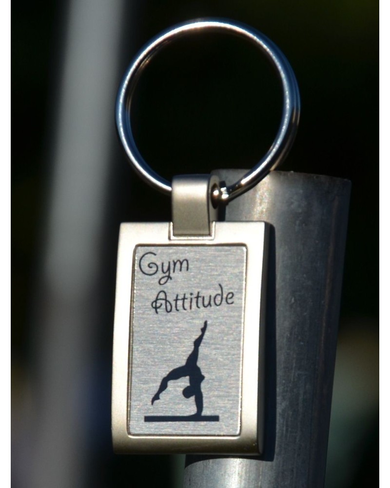 Porte clés metal mat argenté poutre