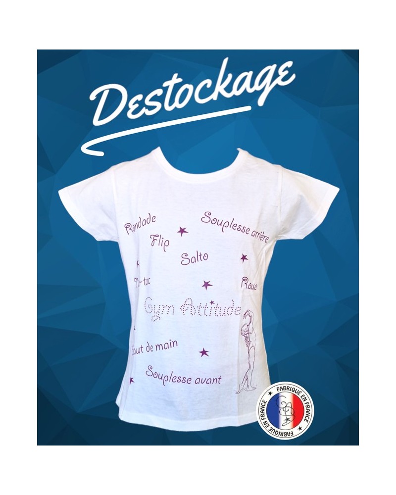 T-shirt cintré noir et fushia Mots de Gym