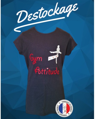 T-shirt cintré noir motif gym