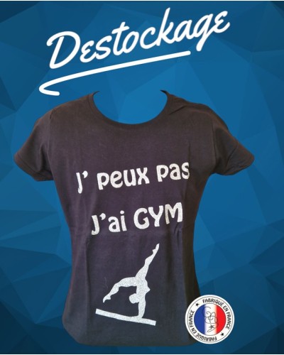 T-shirt cintré noir J'PEUX PAS