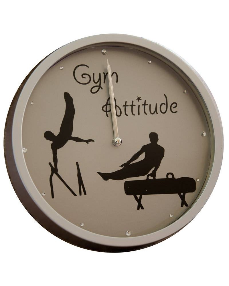 Horloge argent et noir