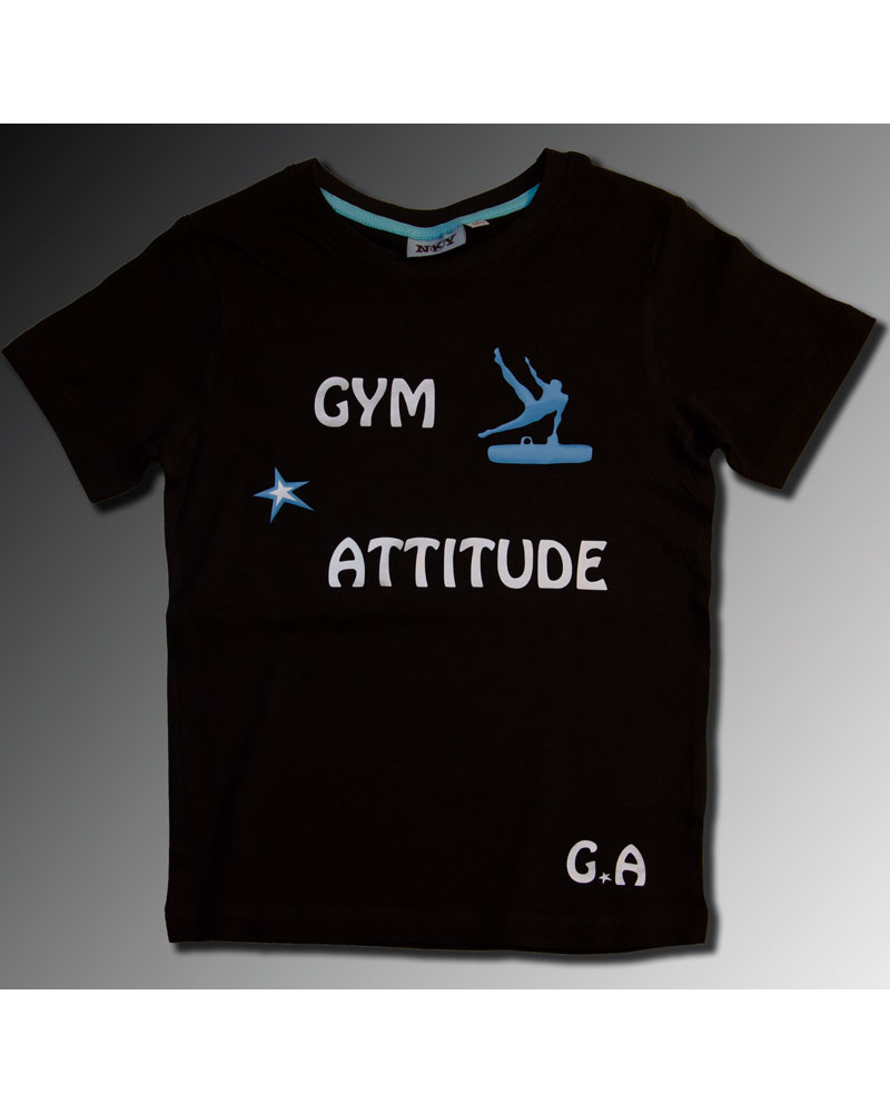 Tshirt noir gym attitude + arçon