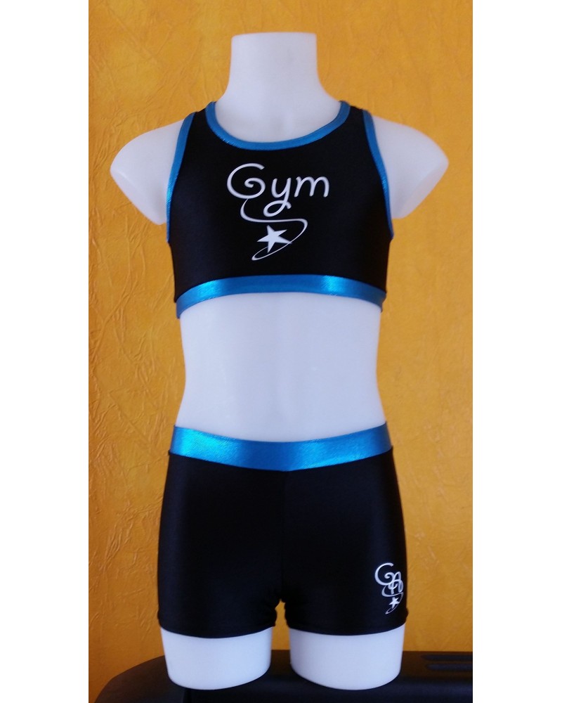 Ensemble Short et Brassière 3C Turquoise " GYM "