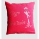 Coussin fushia Sara confetti argent