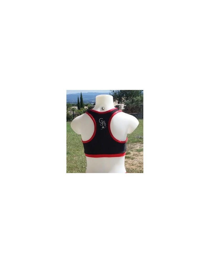 Brassière noir et rouge