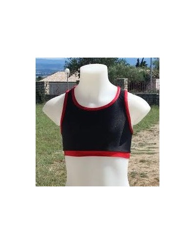 Brassière noir et rouge