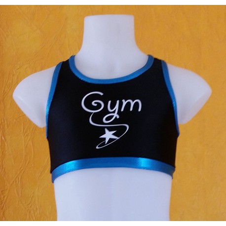 Brassière noir et bleu gym