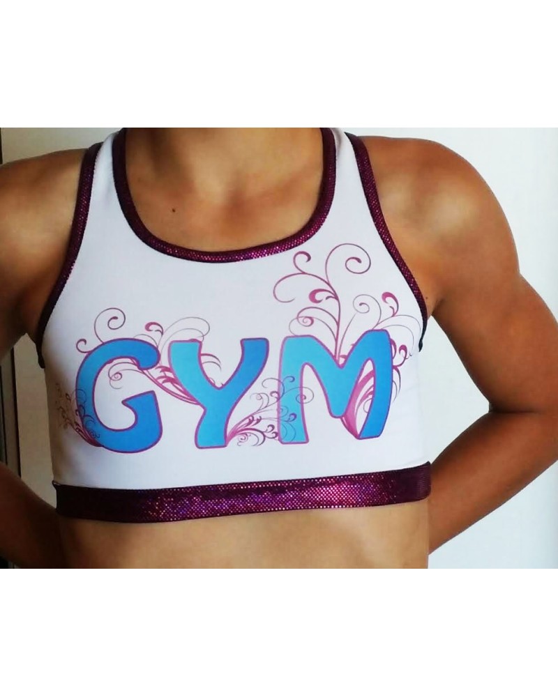 Brassière blanche et violet
