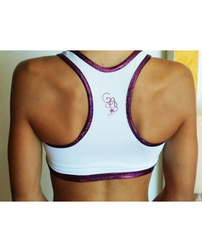 Brassière blanche et violet