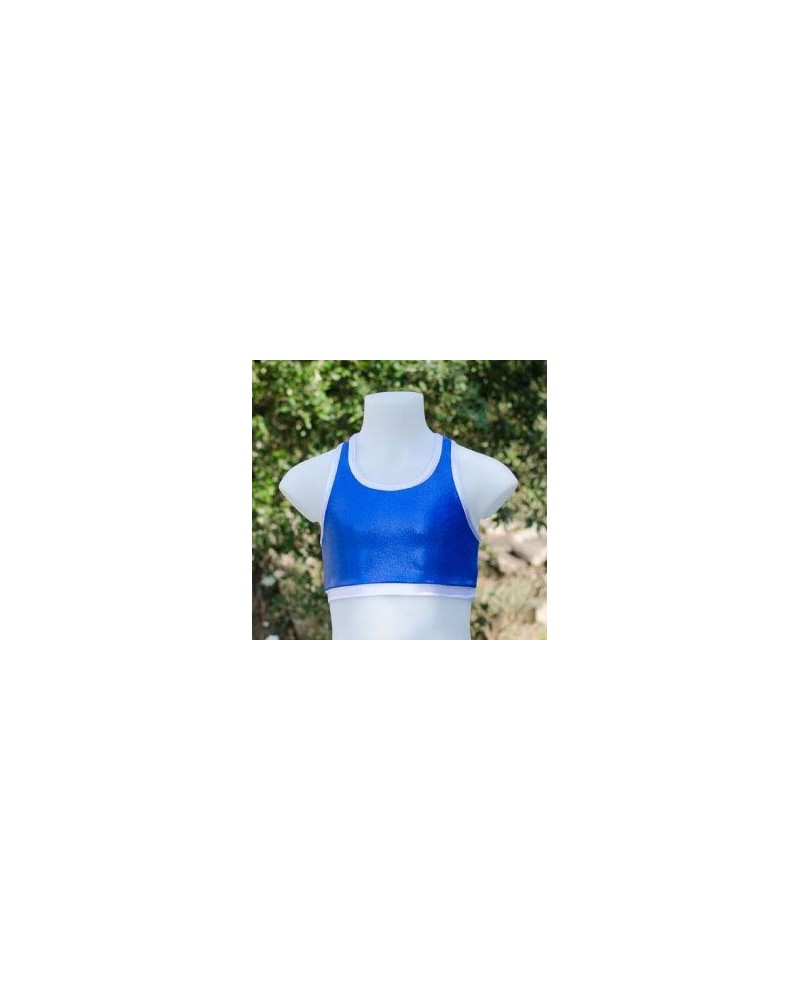 Brassière poudré bleu et blanc