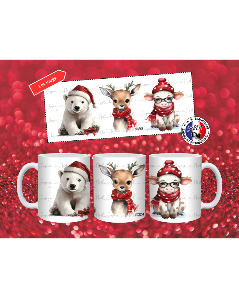 Mug Noël Animaux de Noël