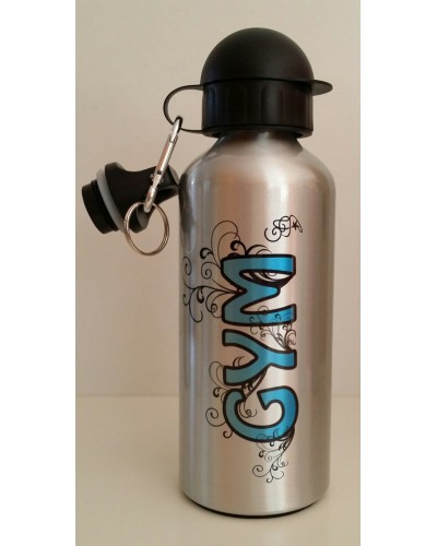 Gourde Argent GYM avec Prénom