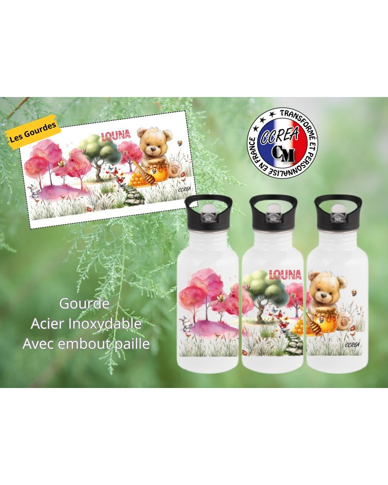 Gourde personnalisé enfant modèle Ourson