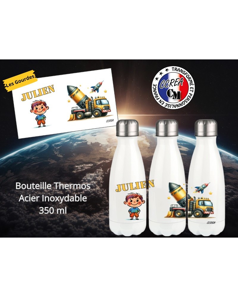 Bouteille Thermos personnalisé enfant Modèle Fusée