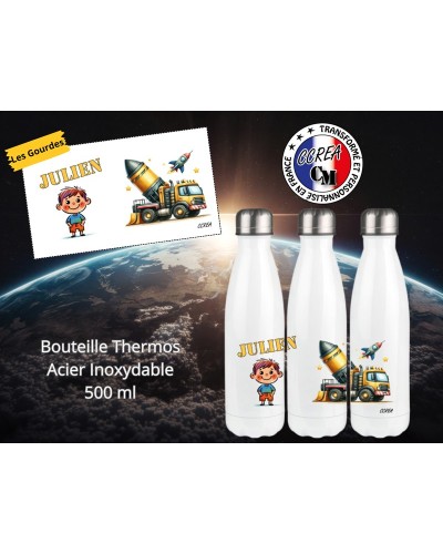 Bouteille Thermos personnalisé enfant Modèle Fusée