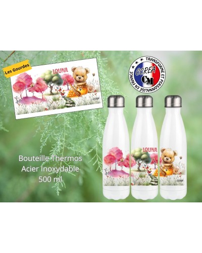 Bouteille Thermos personnalisé enfant Modèle Ourson