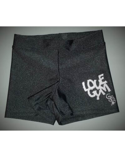 Short noir strass Gym Attitude cristal
