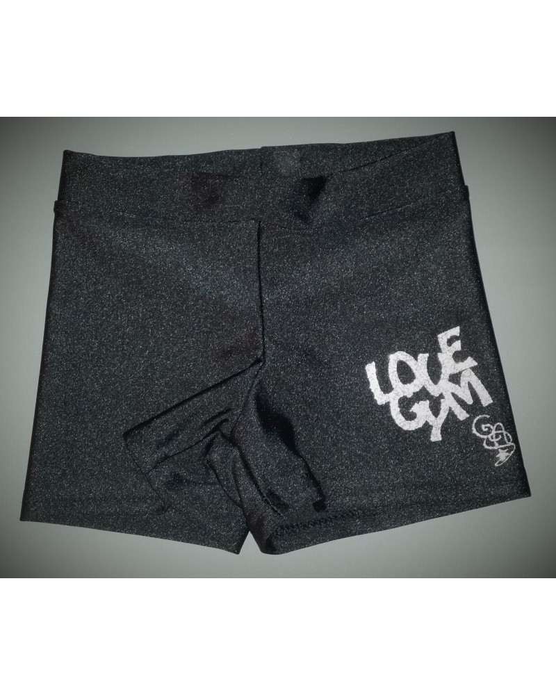 Short noir strass Gym Attitude cristal
