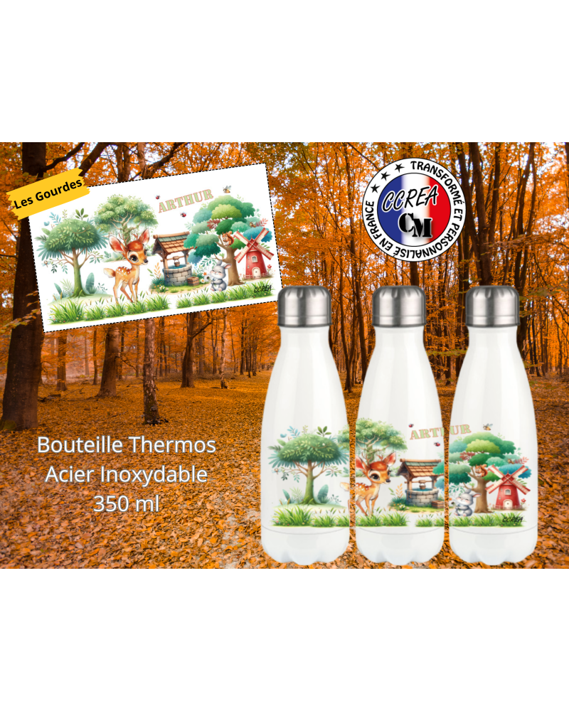 Bouteille Thermos personnalisé enfant Modèle Biche