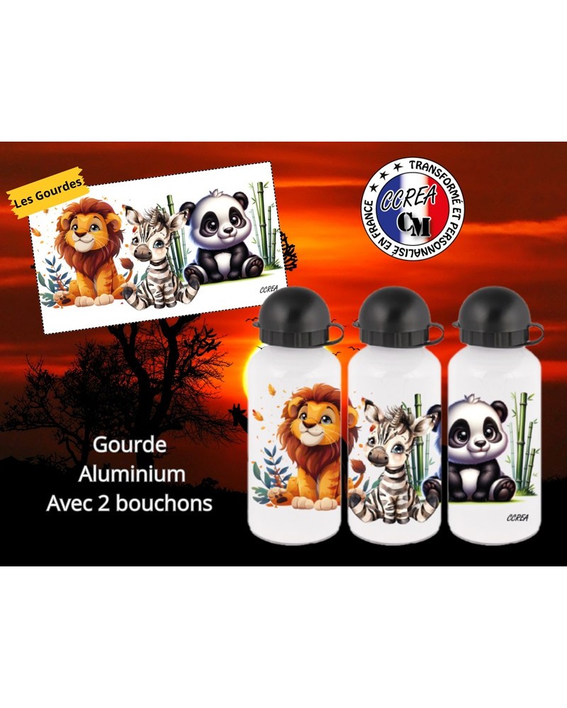 Gourde personnalisé enfant Savane