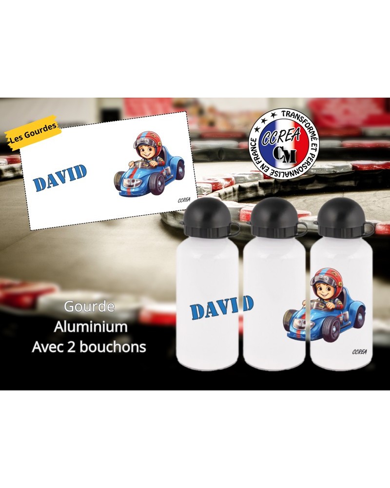 Gourde personnalisé enfant Karting Garçon