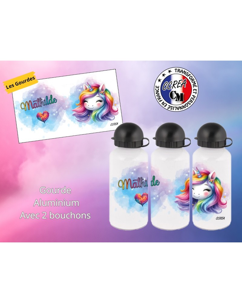 Gourde personnalisé enfant Licorne