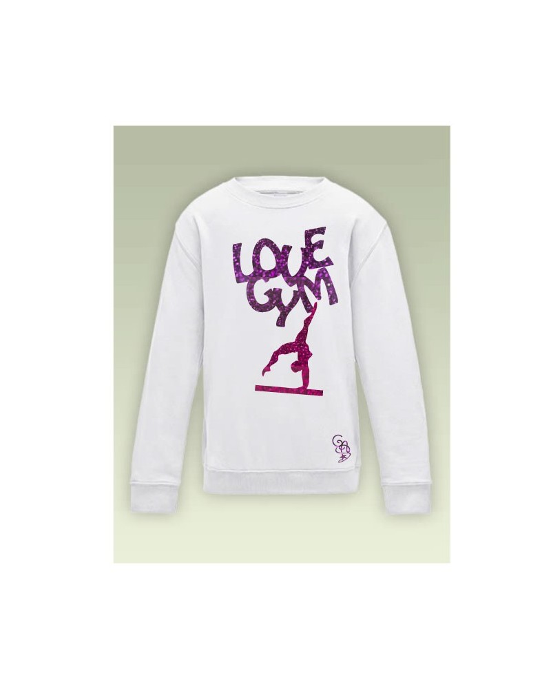 Sweat " LOVE GYM " pailleté personnalisé