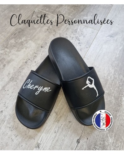 Claquettes noir personnalisées