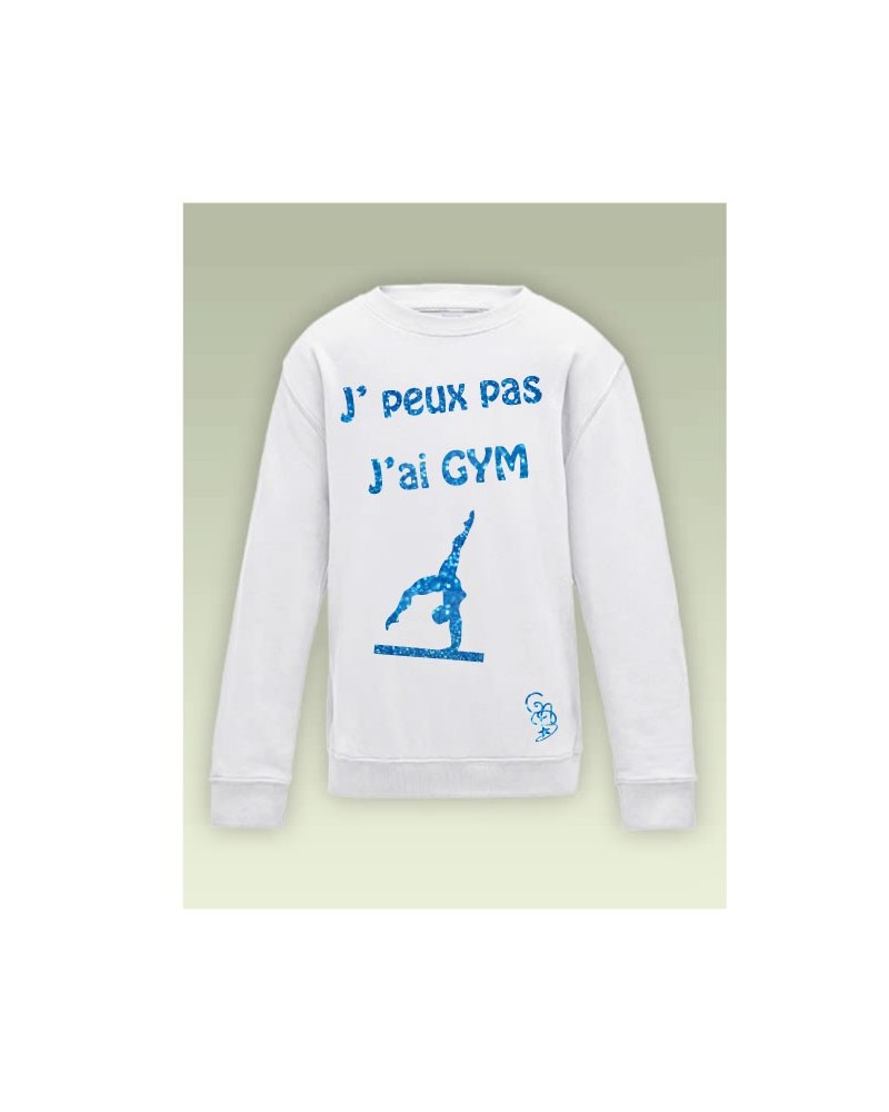 Sweat " j'peux pas j'ai gym " personnalisé