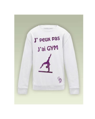 sweat jpeux pas j'ai gym personnalisé